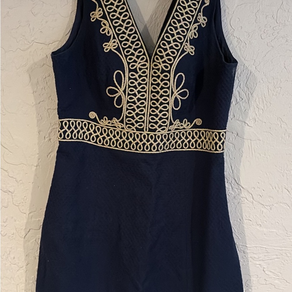 Lilly Pulitzer Black and Gold Embroidered Garment